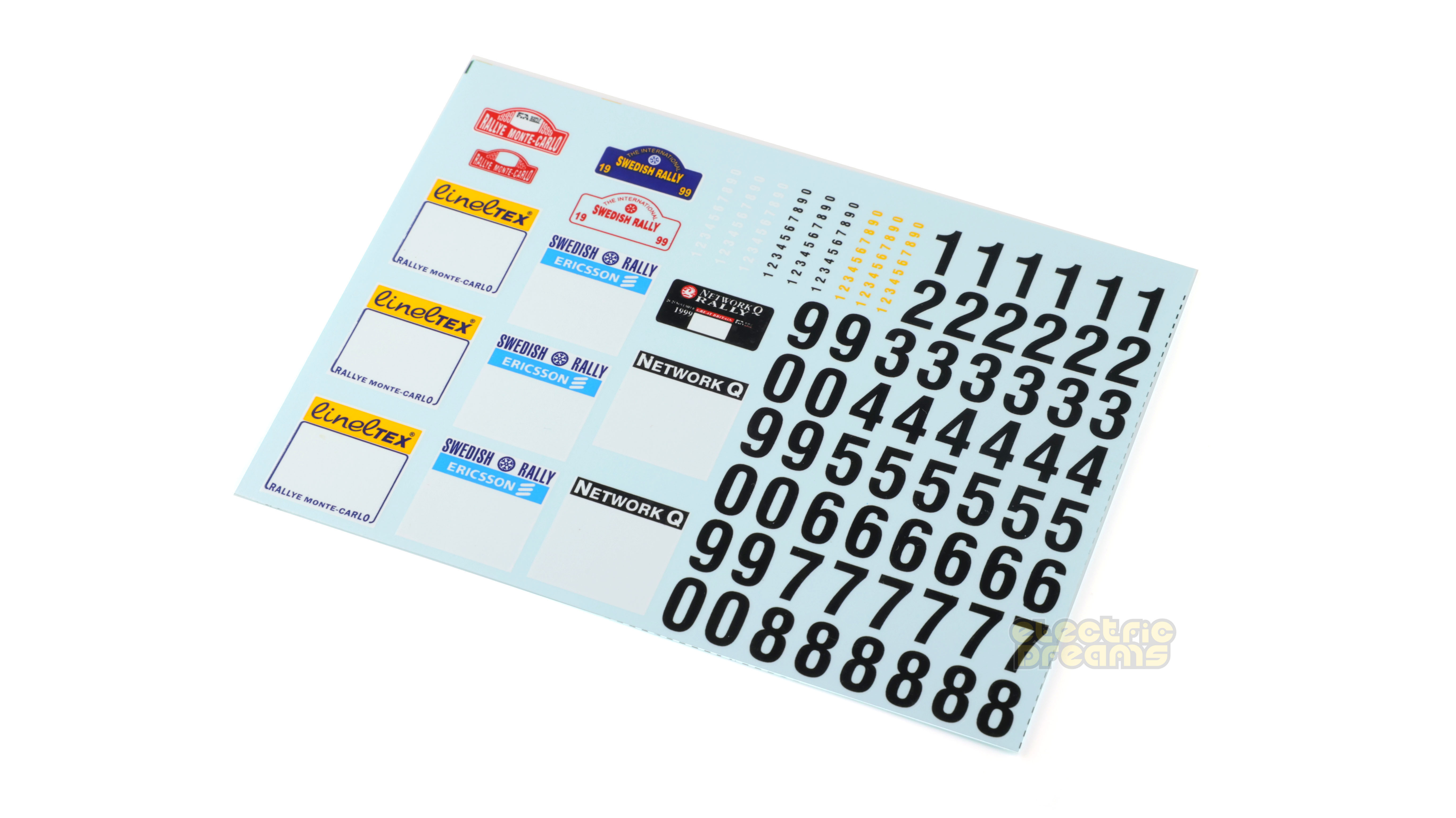 Team Slot P00016 - Decal Sheet - Rally Plates